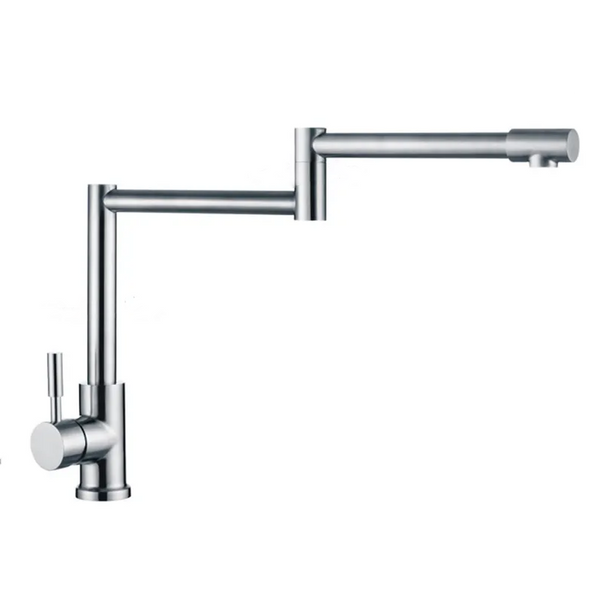 Robinet cuisine inox à bras articulé – Rotation 360°