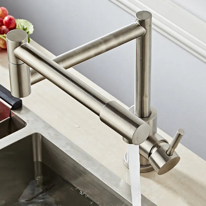 Robinet cuisine inox à bras articulé – Rotation 360°