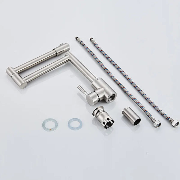 Robinet cuisine inox à bras articulé – Rotation 360°