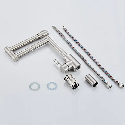 Robinet cuisine inox à bras articulé – Rotation 360°